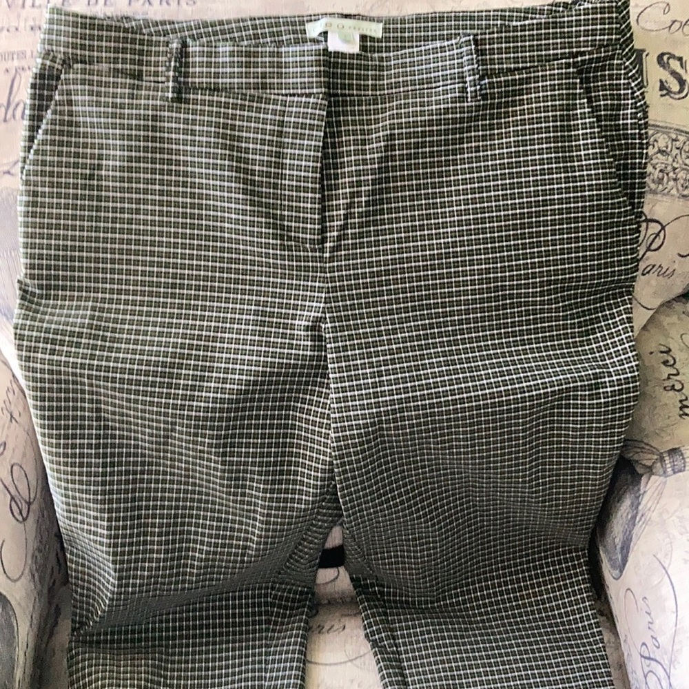 Cleos size 16 petit plaid green pants